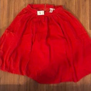 Red tulle Esley skirt
